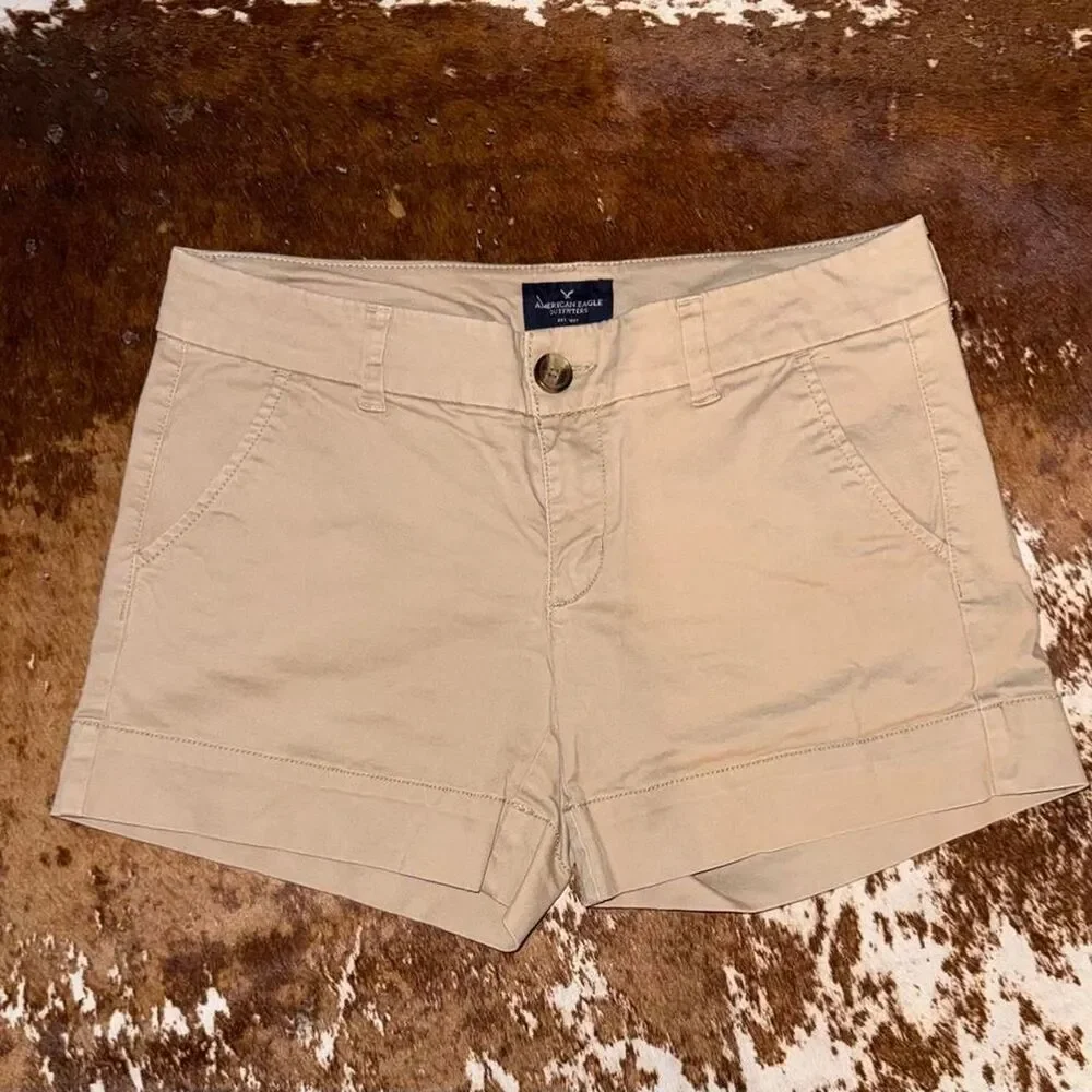 American-eagle Women's Tan and Cream Shorts
